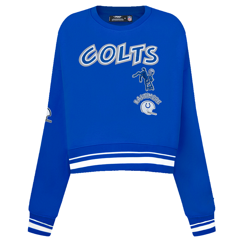 SUDADERA DE CUELLO REDONDO NFL BALTIMORE COLTS RETRO CLASSICS PARA MUJER