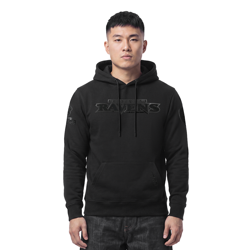 SUDADERA CON GORRO NFL BALTIMORE RAVENS TRIPLE BLACK