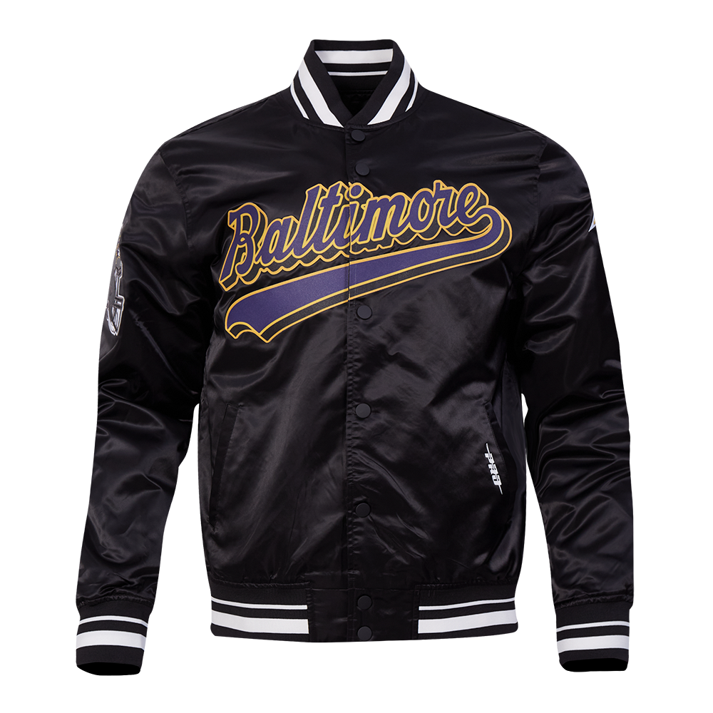 CHAMARRA DE SATÍN NFL BALTIMORE RAVENS SCRIPT TAIL