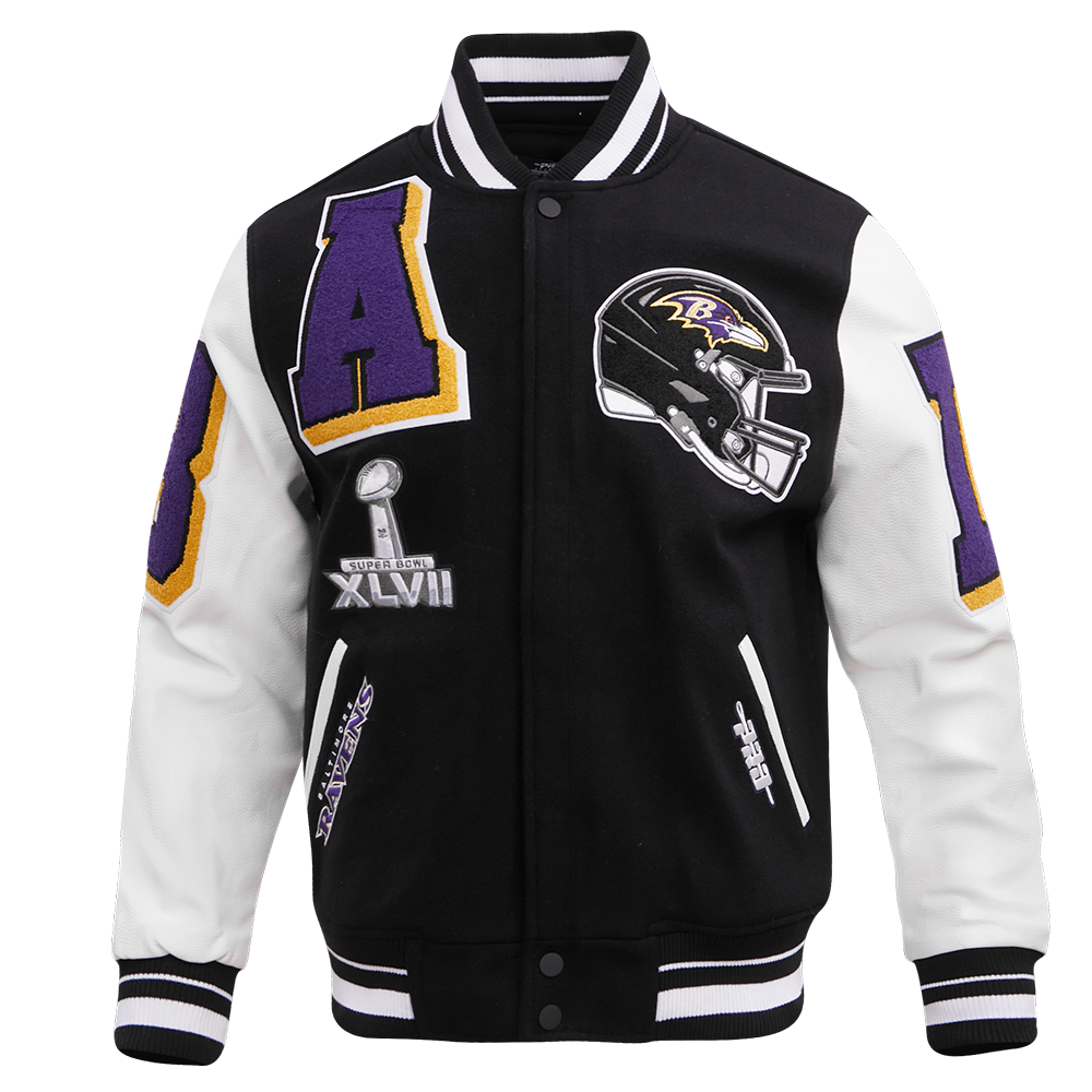 CHAMARRA UNIVERSITARIA NFL BALTIMORE RAVENS MASH UP
