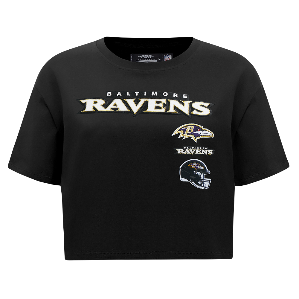 PLAYERA CROP NFL BALTIMORE RAVENS RETRO CLASSICS PARA MUJER