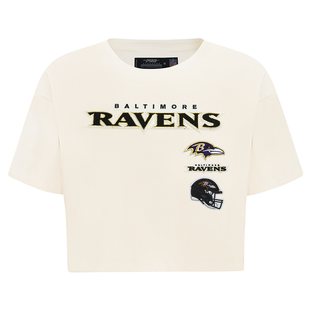 PLAYERA CROP NFL BALTIMORE RAVENS RETRO CLASSICS PARA MUJER