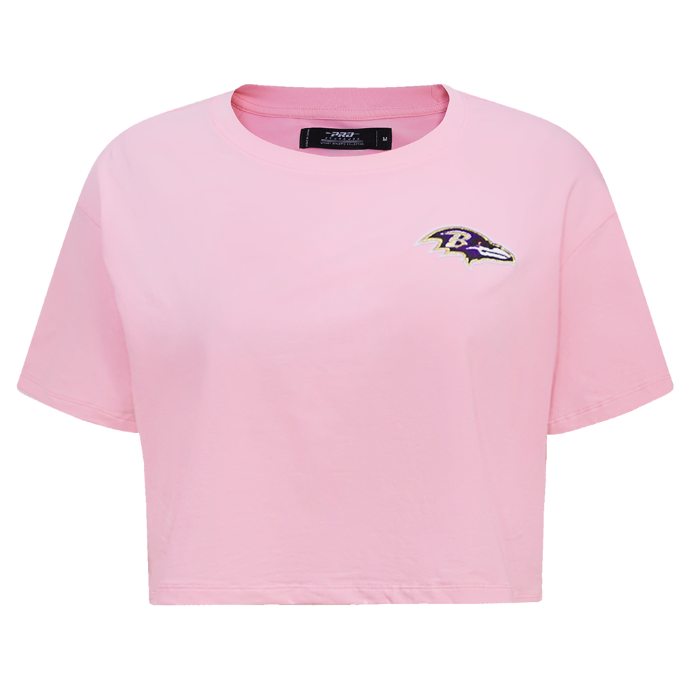 PLAYERA CROP NFL BALTIMORE RAVENS CLASSIC CHENILLE PARA MUJER