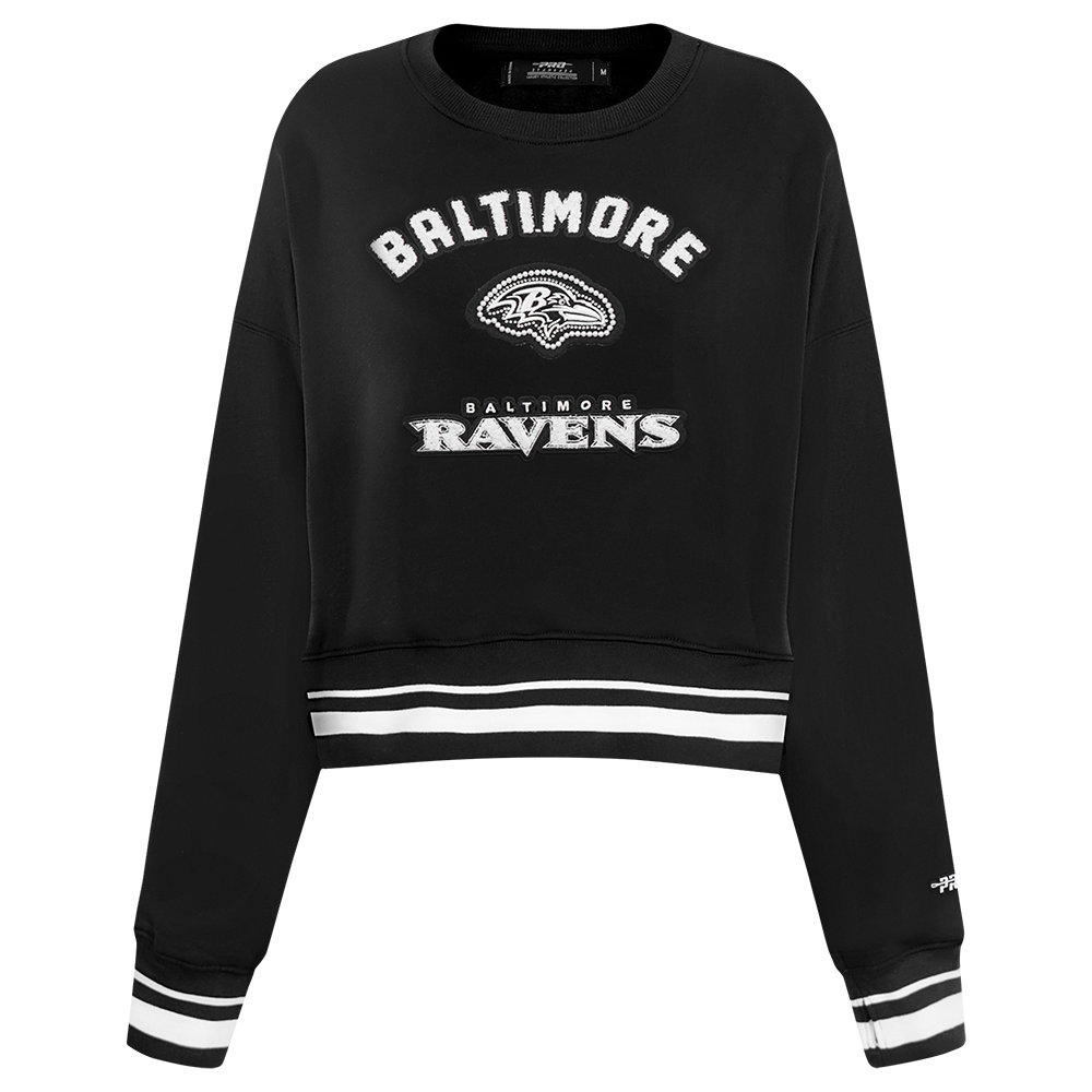 SUDADERA DE CUELLO REDONDO NFL BALTIMORE RAVENS PEARLS PARA MUJER