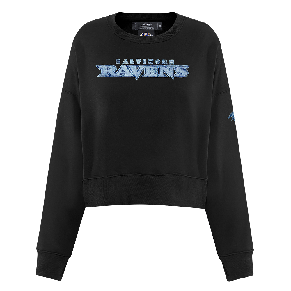SUDADERA DE CUELLO REDONDO NFL BALTIMORE RAVENS VARSITY BLUES PARA MUJER