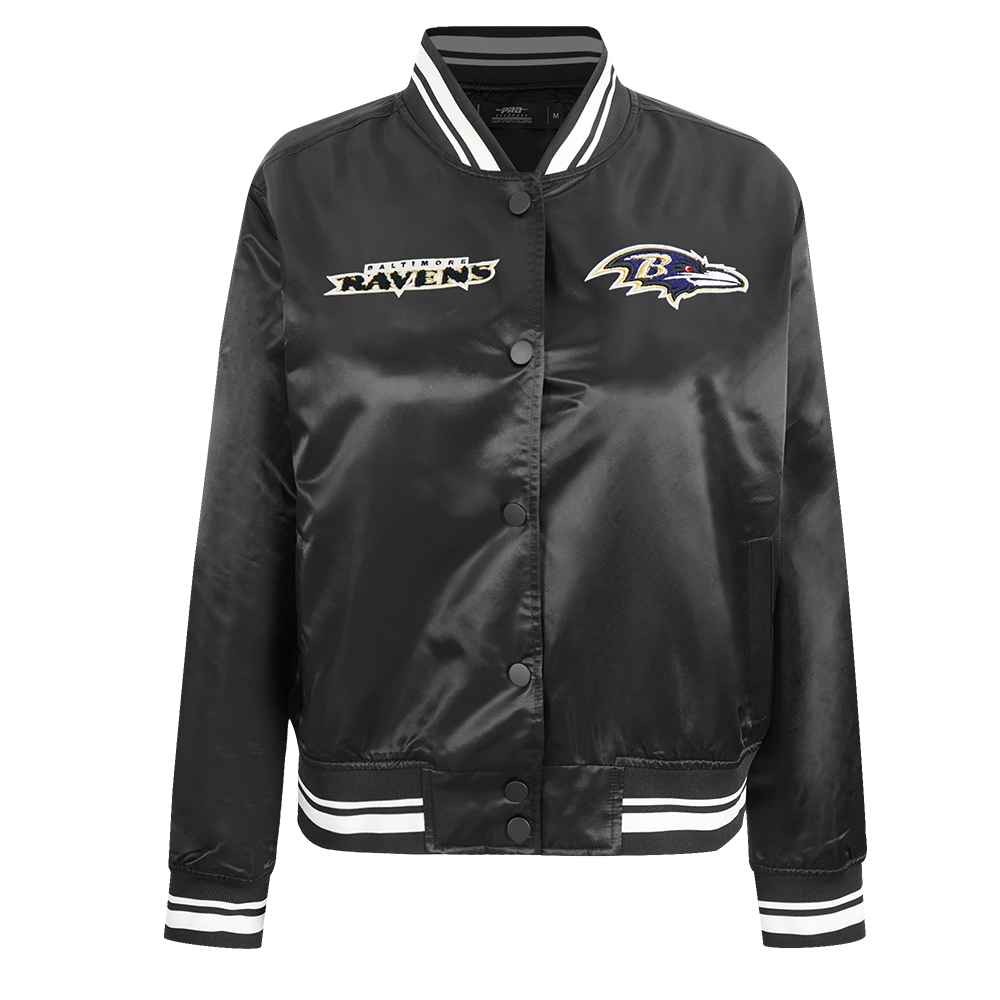 CHAMARRA DE SATÍN NFL BALTIMORE RAVENS RETRO CLASSICS PARA MUJER