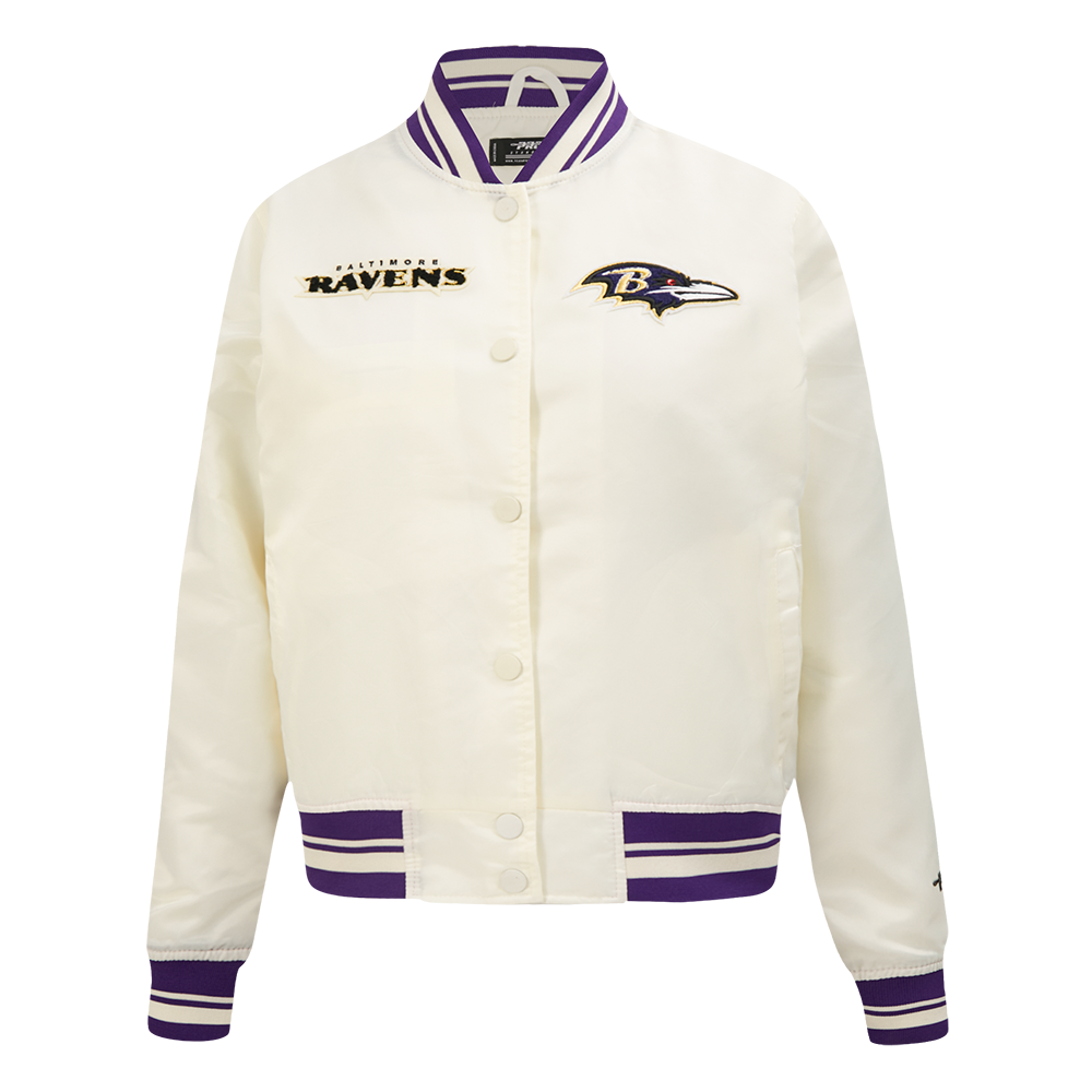 CHAMARRA DE SATÍN NFL BALTIMORE RAVENS RETRO CLASSICS PARA MUJER