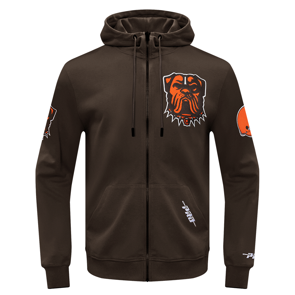 SUDADERA CON CIERRE NFL CLEVELAND BROWNS CLASSIC CHENILLE