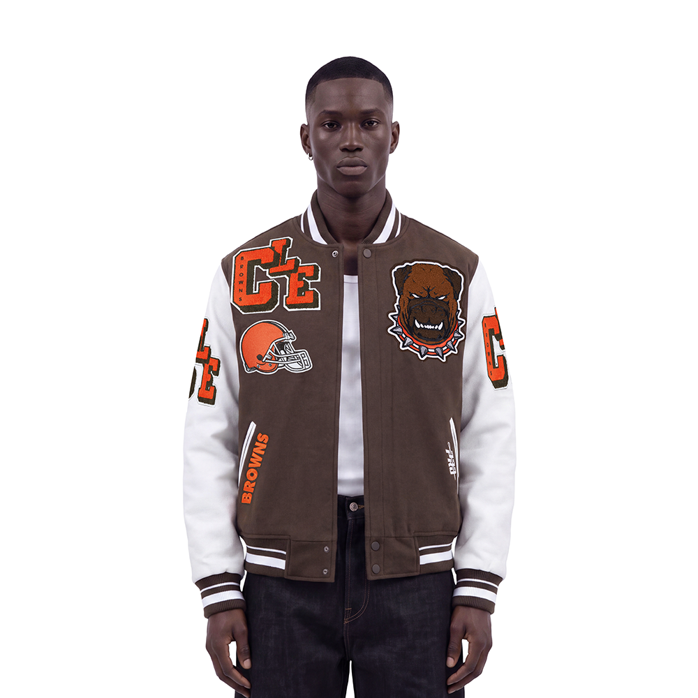 CHAMARRA UNIVERSITARIA NFL CLEVELAND BROWNS MASH UP