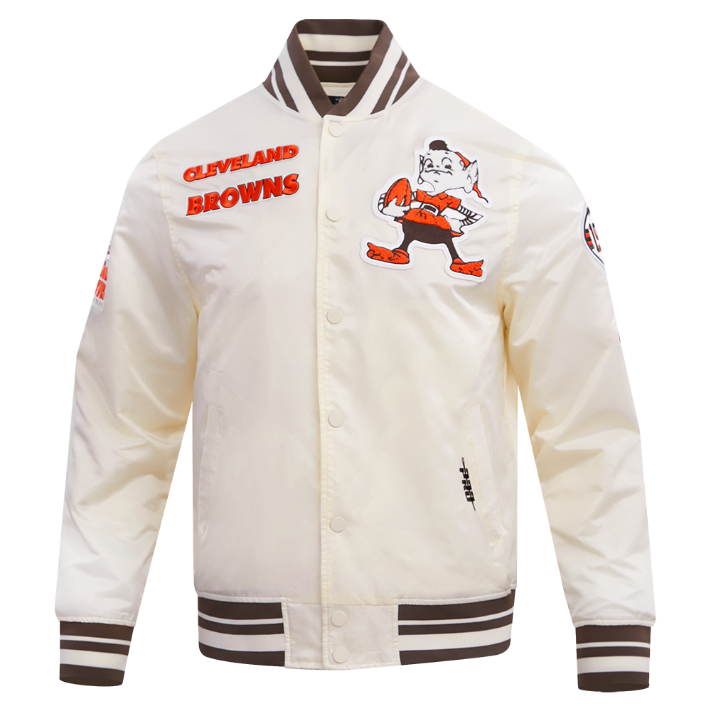 CHAMARRA DE SATÍN NFL CLEVELAND BROWNS RETRO CLASSICS