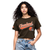 PLAYERA CROP NFL CLEVELAND BROWNS SCRIPT TAIL PARA MUJER