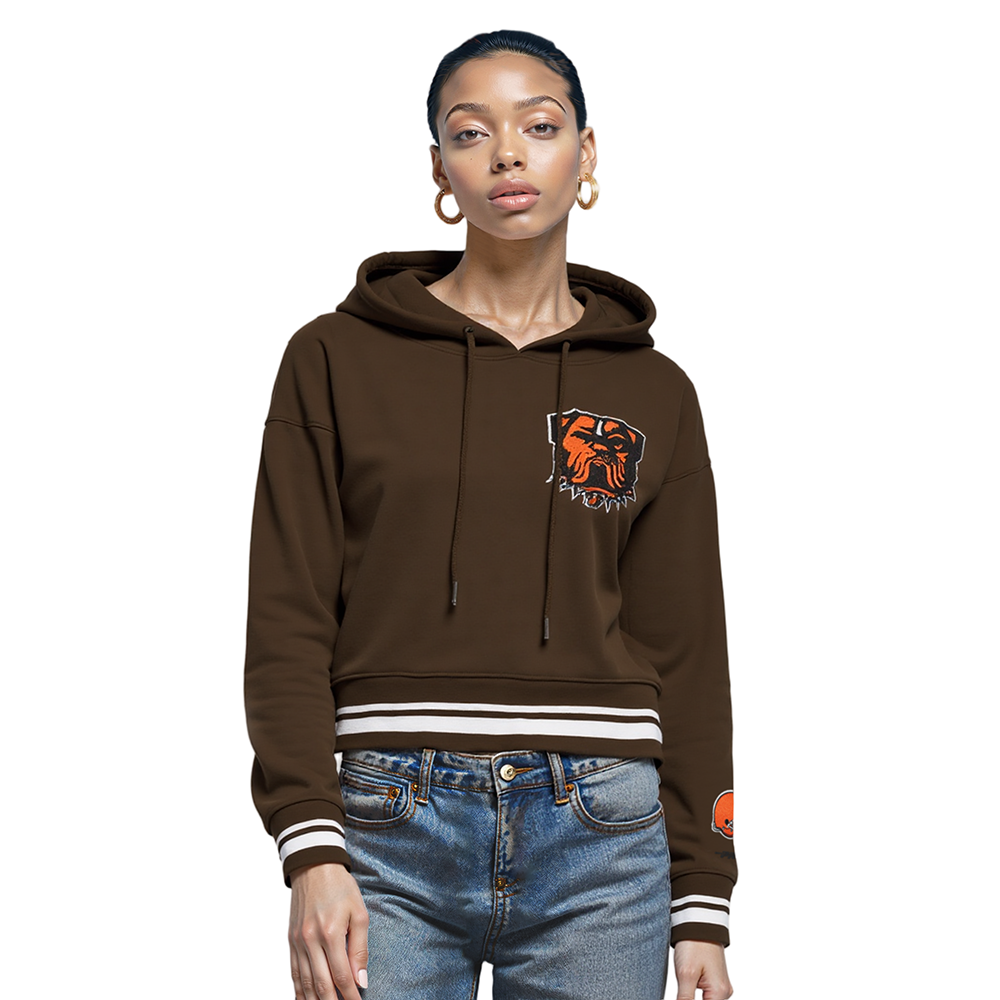 SUDADERA CON GORRO NFL CLEVELAND BROWNS MASH UP PARA MUJER