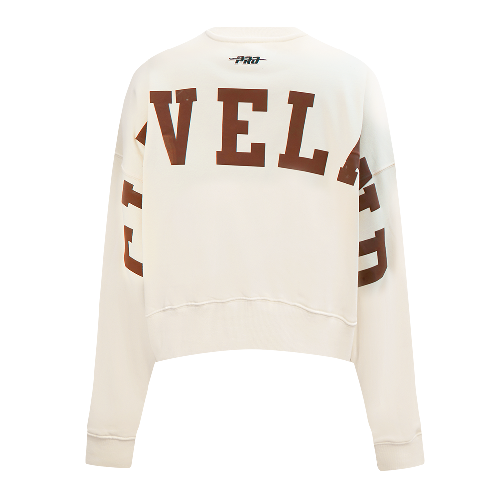 SUDADERA DE CUELLO REDONDO NFL CLEVELAND BROWNS WINGSPAN PARA MUJER