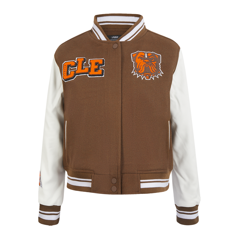 CHAMARRA UNIVERSITARIA NFL CLEVELAND BROWNS MASH UP PARA MUJER