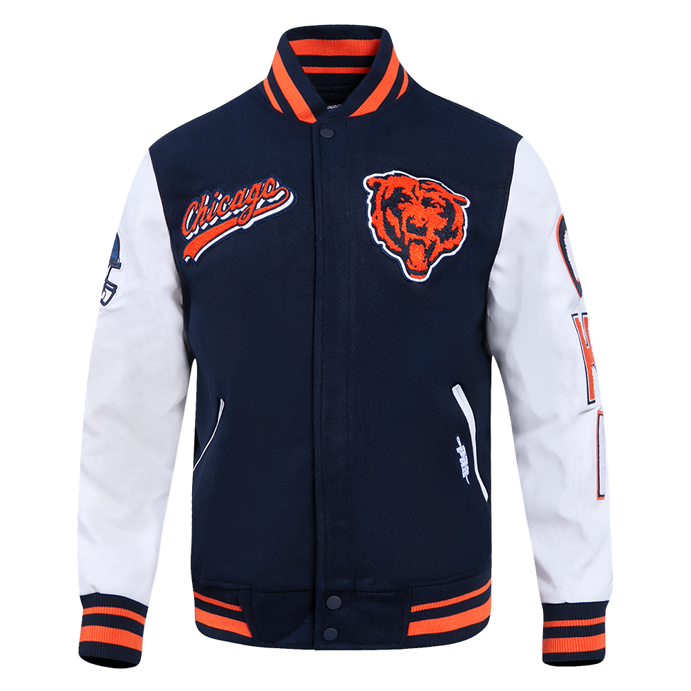 CHAMARRA UNIVERSITARIA NFL CHICAGO BEARS SCRIPT TAIL