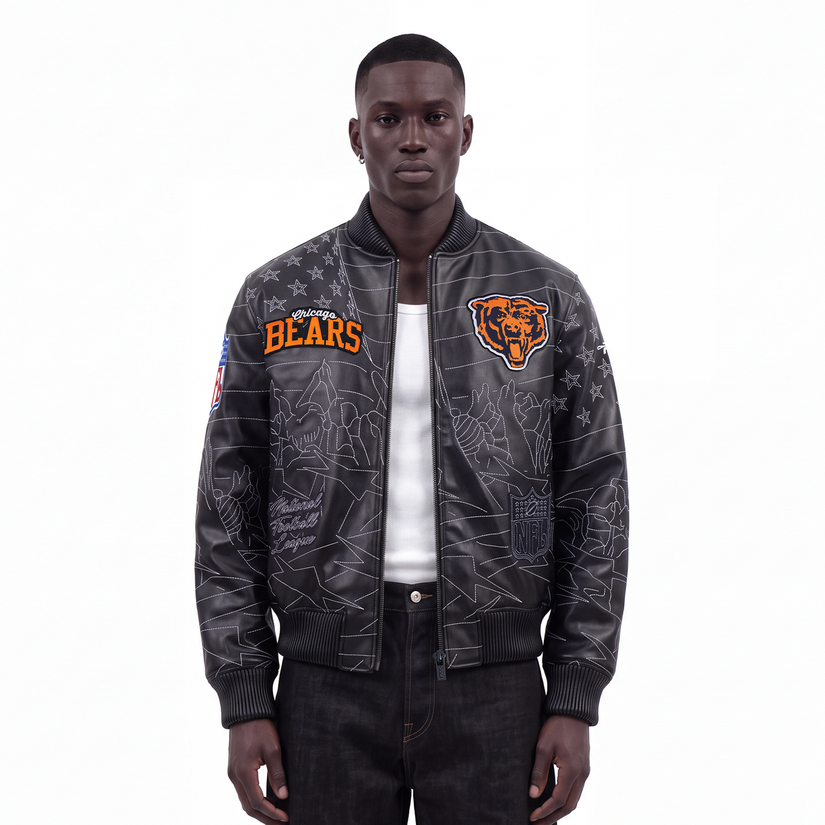 CHAMARRA DE PIEL NFL CHICAGO BEARS PRO PREMIUM