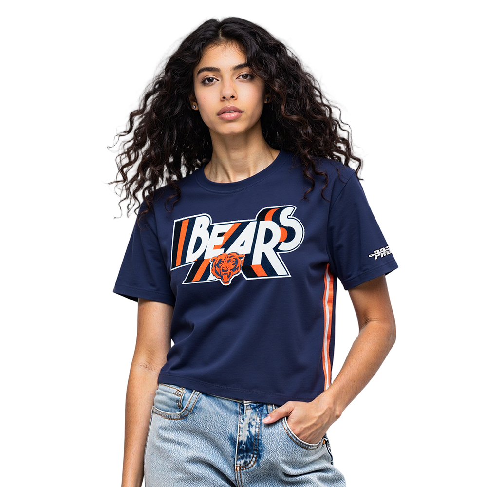 PLAYERA CROP NFL CHICAGO BEARS RETRO ELEVATION PARA MUJER