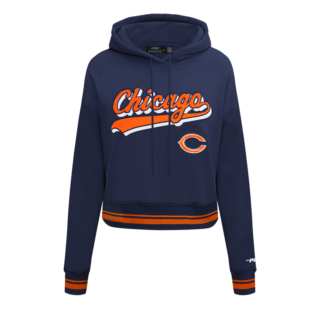 SUDADERA CON GORRO NFL CHICAGO BEARS SCRIPT TAIL PARA MUJER