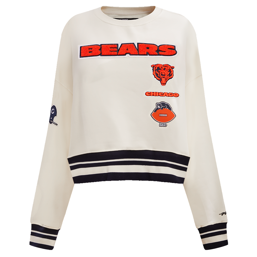SUDADERA DE CUELLO REDONDO NFL CHICAGO BEARS RETRO CLASSICS PARA MUJER