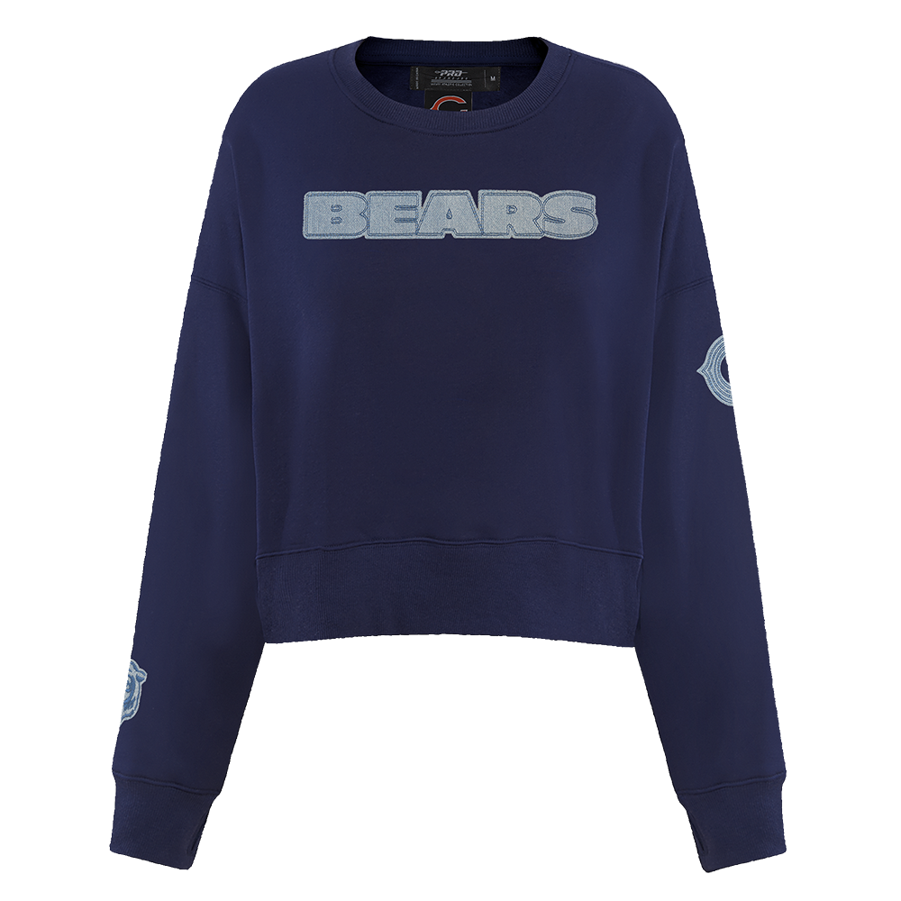 SUDADERA DE CUELLO REDONDO NFL CHICAGO BEARS VARSITY BLUES PARA MUJER