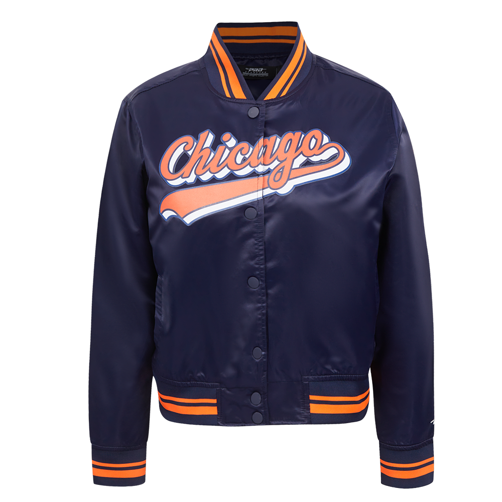CHAMARRA DE SATÍN NFL CHICAGO BEARS SCRIPT TAIL PARA MUJER