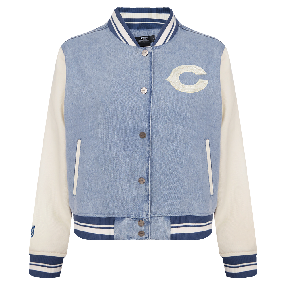 CHAMARRA UNIVERSITARIA NFL CHICAGO BEARS VARSITY BLUES PARA MUJER