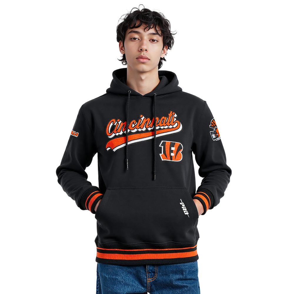 SUDADERA CON GORRO NFL CINCINNATI BENGALS SCRIPT TAIL