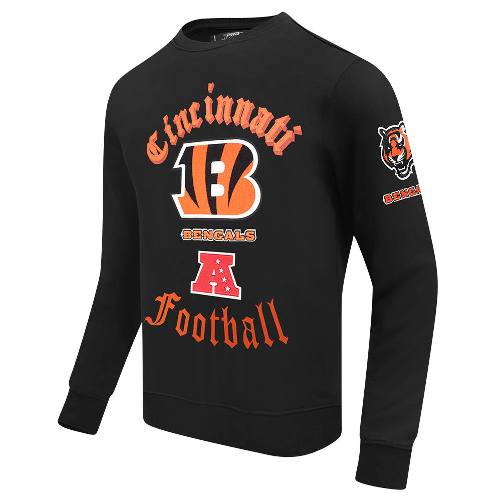 SUDADERA DE CUELLO REDONDO NFL CINCINNATI BENGALS OLD ENGLISH