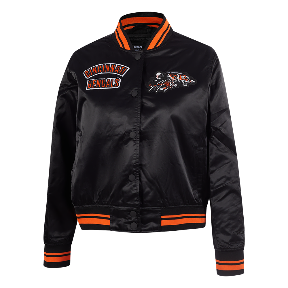 CHAMARRA DE SATÍN NFL CINCINNATI BENGALS RETRO CLASSICS PARA MUJER