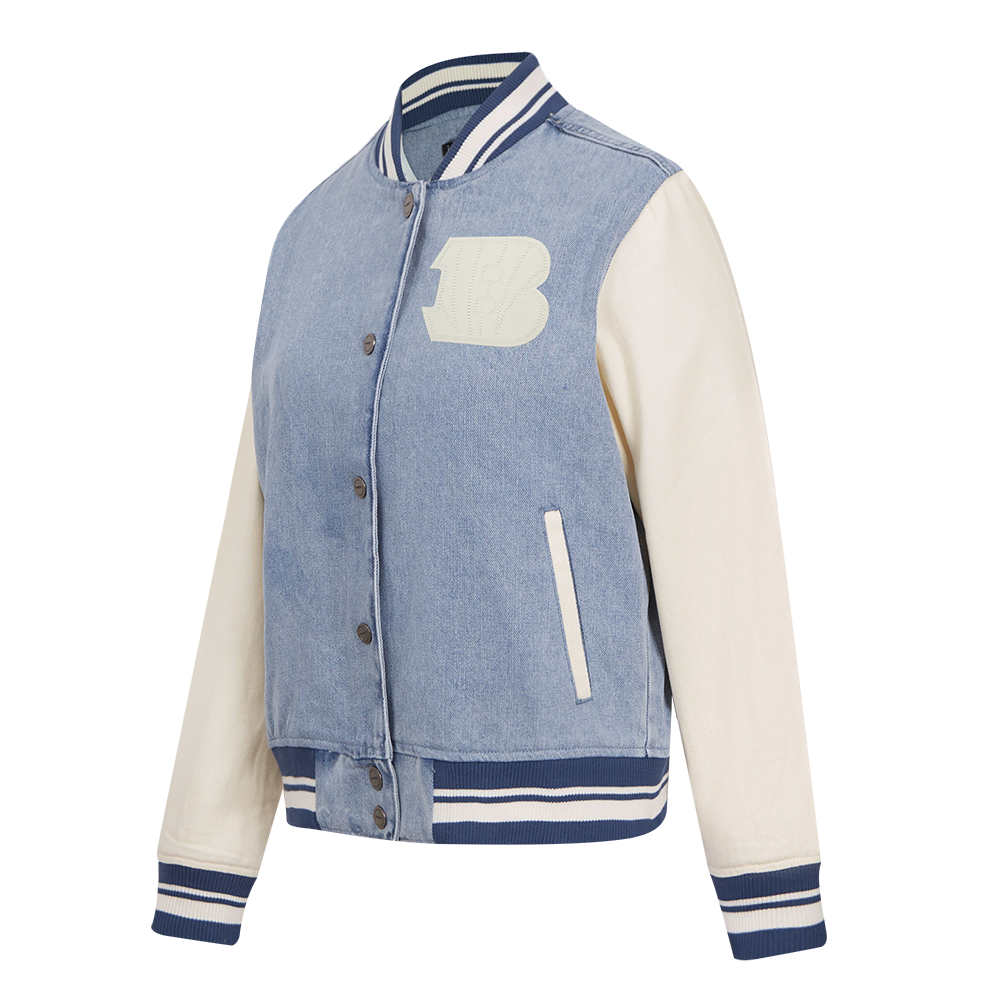 CHAMARRA UNIVERSITARIA NFL CINCINNATI BENGALS VARSITY BLUES PARA MUJER