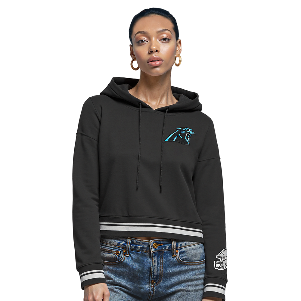 SUDADERA CON GORRO NFL CAROLINA PANTHERS MASH UP PARA MUJER