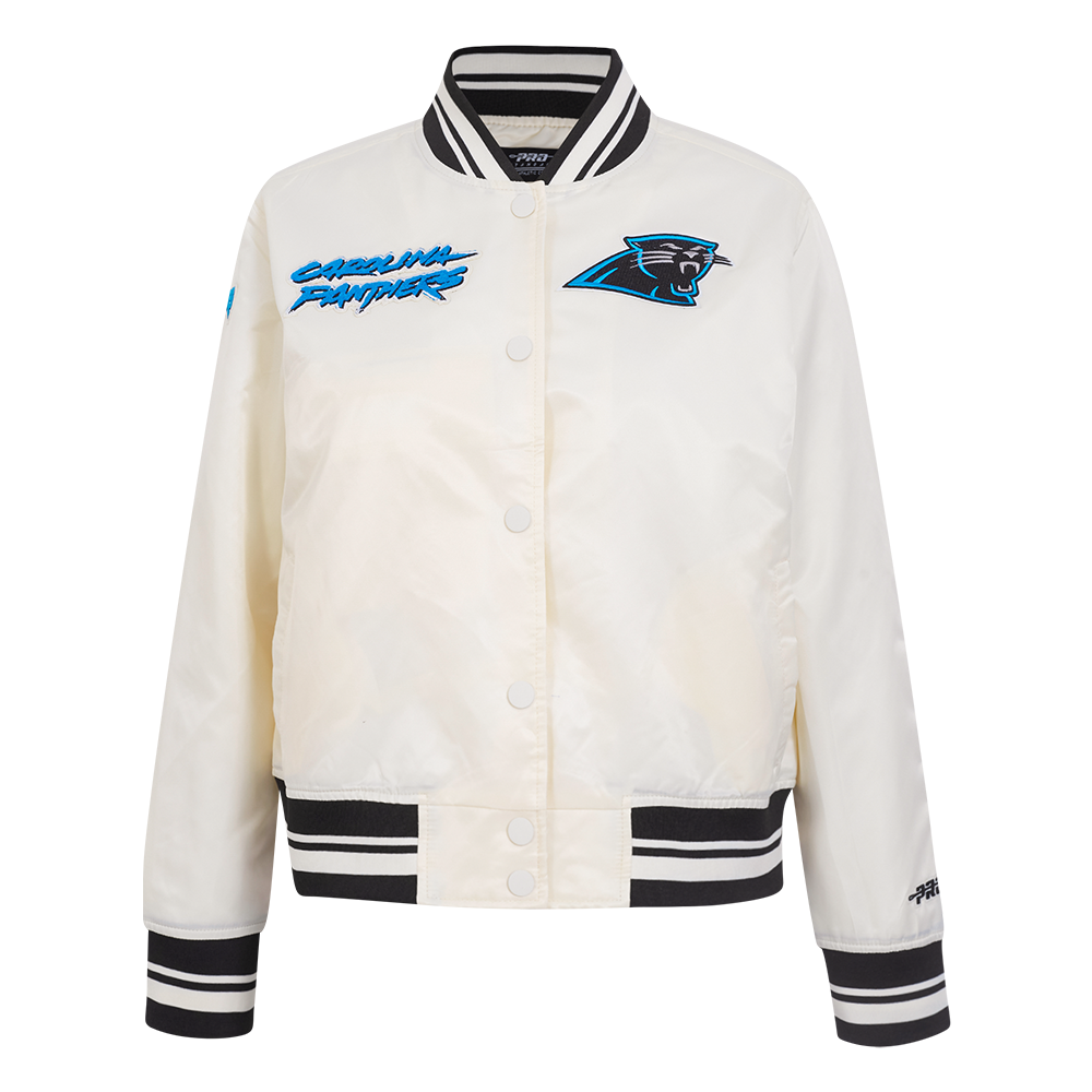 CHAMARRA DE SATÉN NFL CAROLINA PANTHERS RETRO CLASSICS PARA MUJER