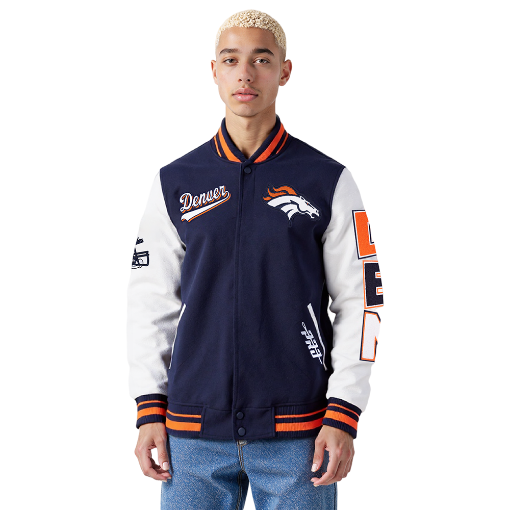 CHAMARRA UNIVERSITARIA NFL DENVER BRONCOS SCRIPT TAIL