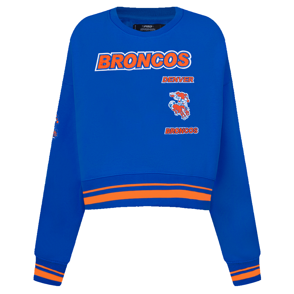 SUDADERA DE CUELLO REDONDO NFL DENVER BRONCOS RETRO CLASSICS PARA MUJER