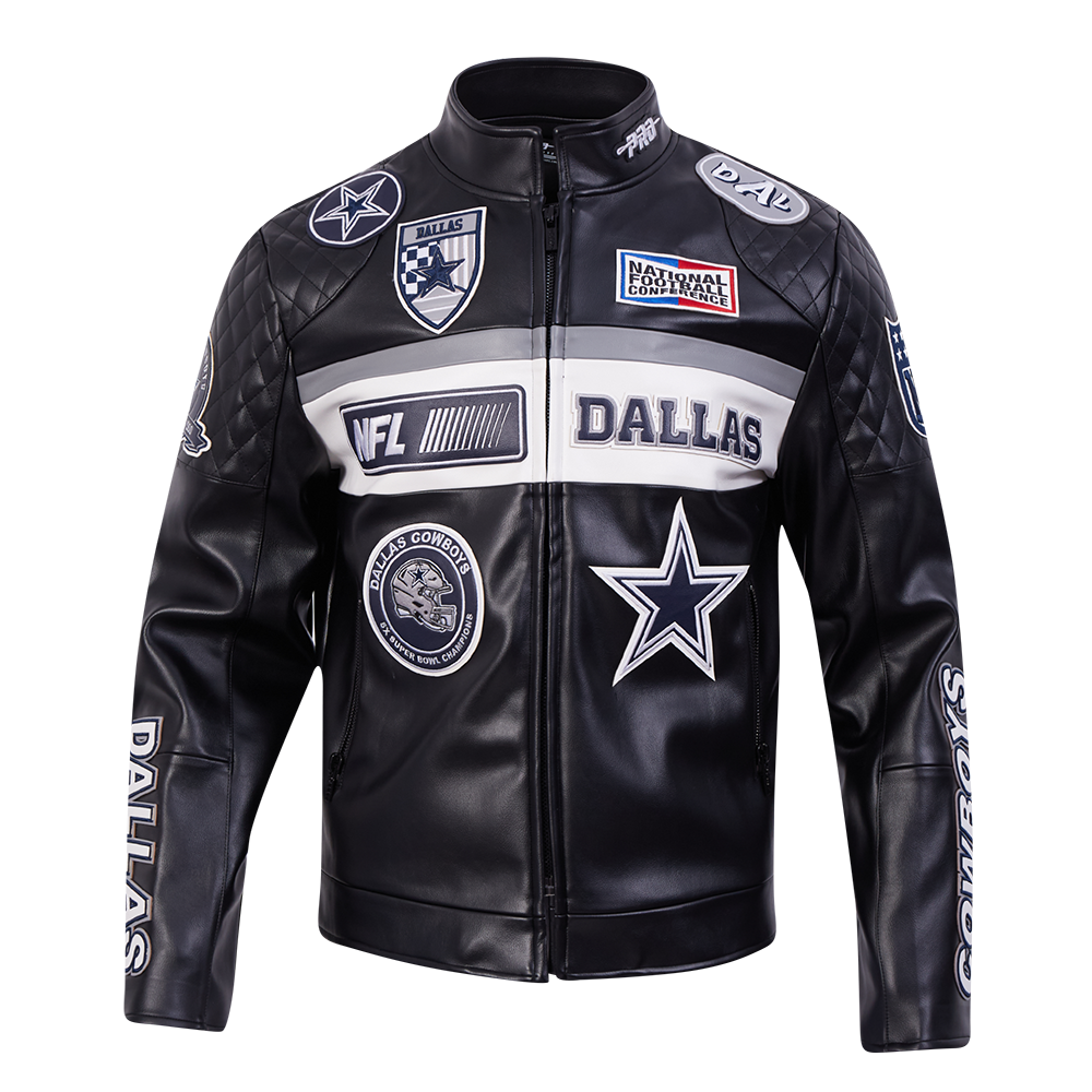CHAMARRA DE PIEL NFL DALLAS COWBOYS MOTO JACKET
