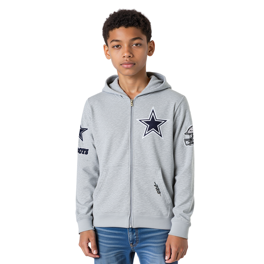 SUDADERA CON CIERRE NFL DALLAS COWBOYS CLASSIC CHENILLE PARA NIÑO JUNIOR