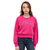 SUDADERA DE CUELLO REDONDO NFL DALLAS COWBOYS CLASSIC TRIPLE PINK PARA NIÑA JUNIOR
