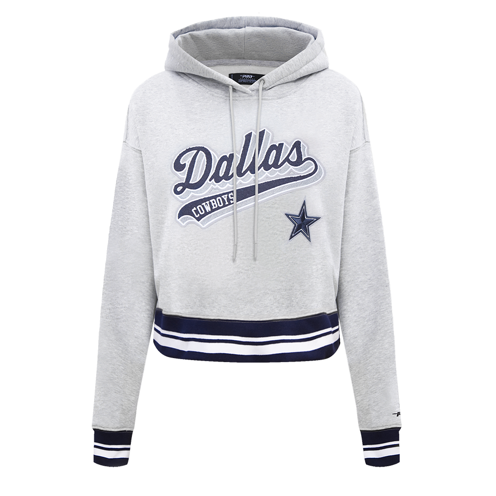 SUDADERA CON GORRO NFL DALLAS COWBOYS SCRIPT TAIL PARA MUJER