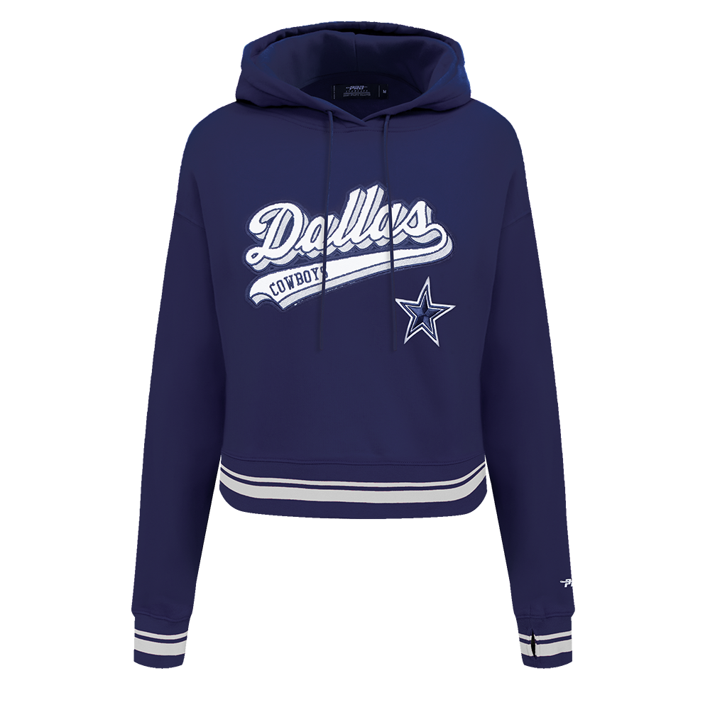 SUDADERA CON GORRO NFL DALLAS COWBOYS SCRIPT TAIL PARA MUJER