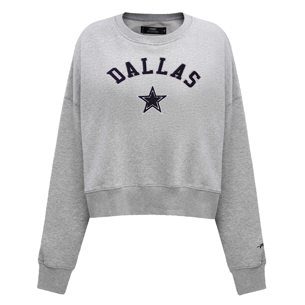 SUDADERA DE CUELLO REDONDO NFL DALLAS COWBOYS CLASSIC ESSENTIALS PARA MUJER