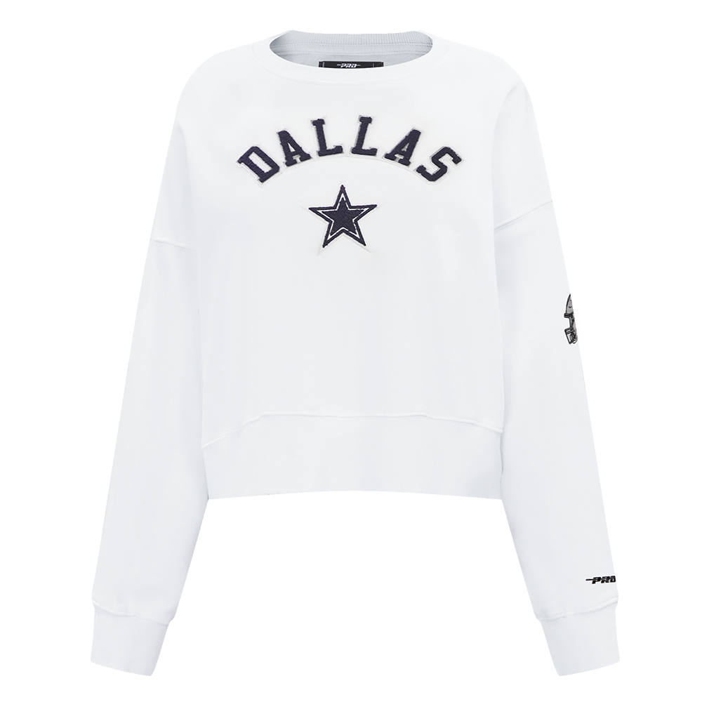 SUDADERA DE CUELLO REDONDO NFL DALLAS COWBOYS CLASSIC ESSENTIALS PARA MUJER