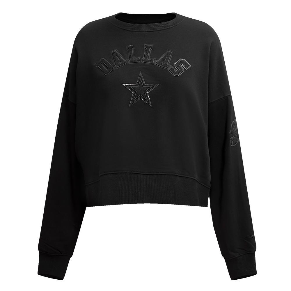 SUDADERA TEST NFL DALLAS COWBOYS TRIPLE BLACK KID'S CREWNECK