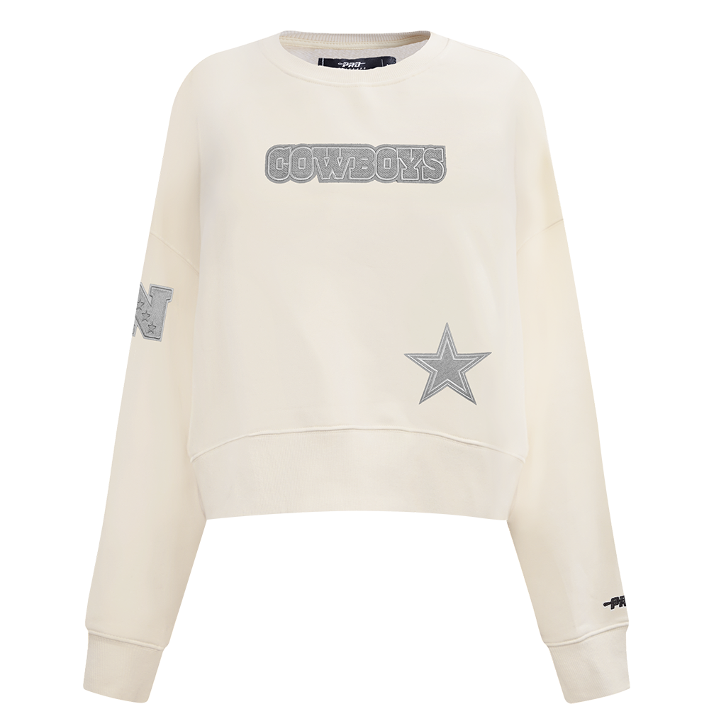 SUDADERA DE CUELLO REDONDO NFL DALLAS COWBOYS REVERSE FRENCH TERRY PARA MUJER