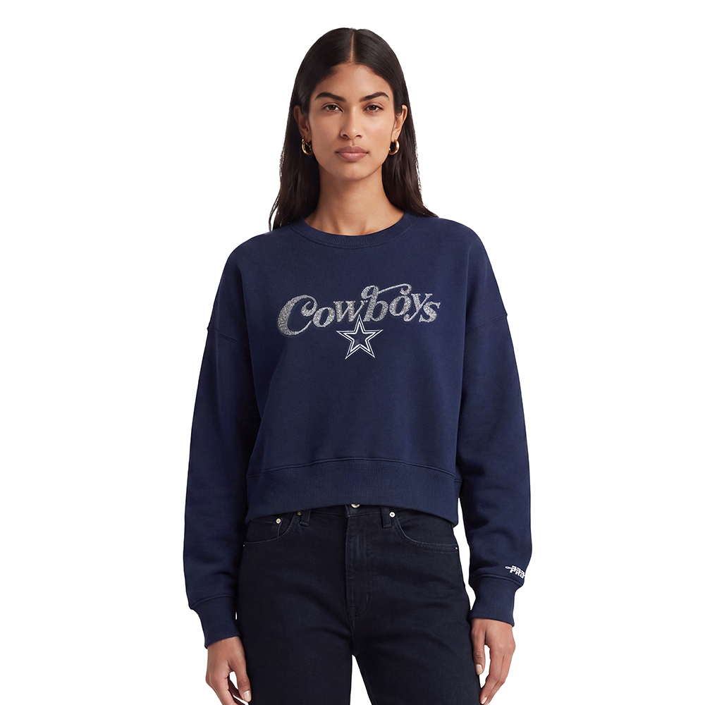 SUDADERA DE CUELLO REDONDO NFL DALLAS COWBOYS SHOW TIME PARA MUJER