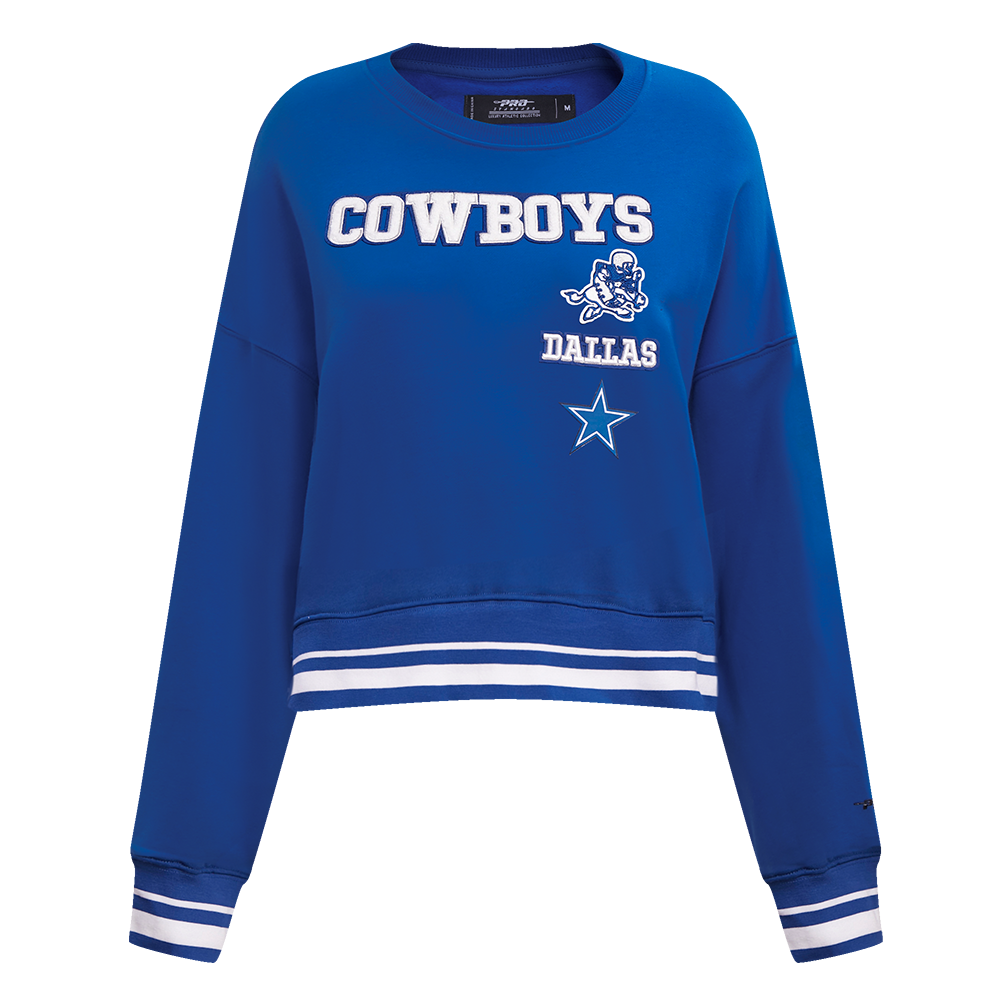 SUDADERA DE CUELLO REDONDO NFL DALLAS COWBOYS RETRO CLASSICS PARA MUJER