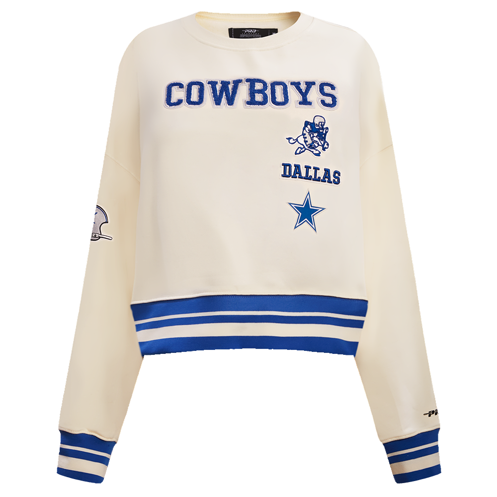 SUDADERA DE CUELLO REDONDO NFL DALLAS COWBOYS RETRO CLASSICS PARA MUJER