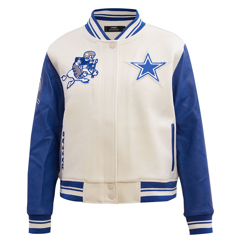 CHAMARRA UNIVERSITARIA NFL DALLAS COWBOYS RETRO CLASSICS PARA MUJER