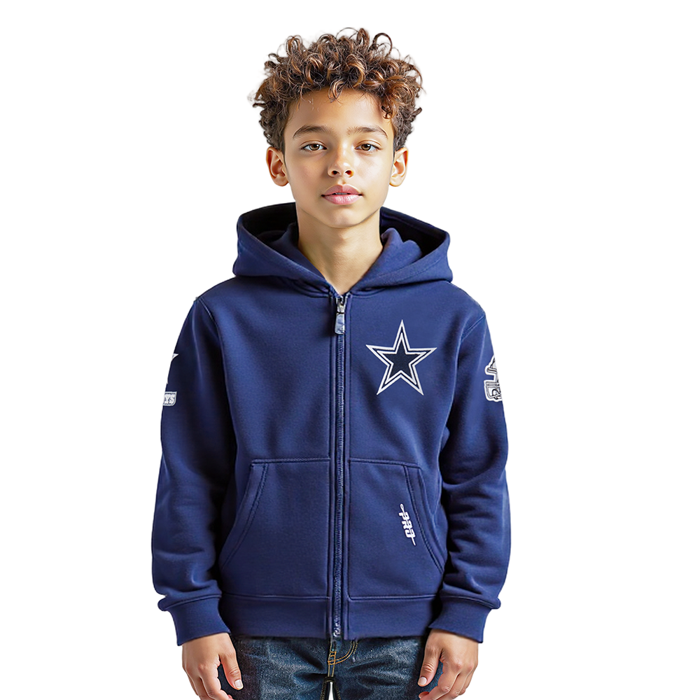 SUDADERA CON CIERRE NFL DALLAS COWBOYS CLASSIC CHENILLE PARA NIÑO