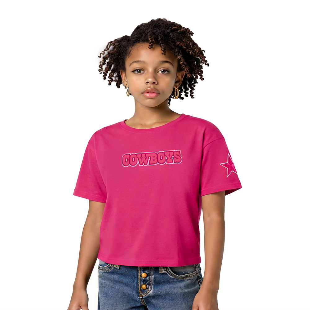 PLAYERA NFL DALLAS COWBOYS CLASSIC TRIPLE PINK PARA NIÑA