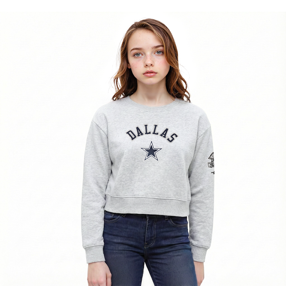 SUDADERA DE CUELLO REDONDO NFL DALLAS COWBOYS CLASSIC ESSENTIALS PARA NIÑA